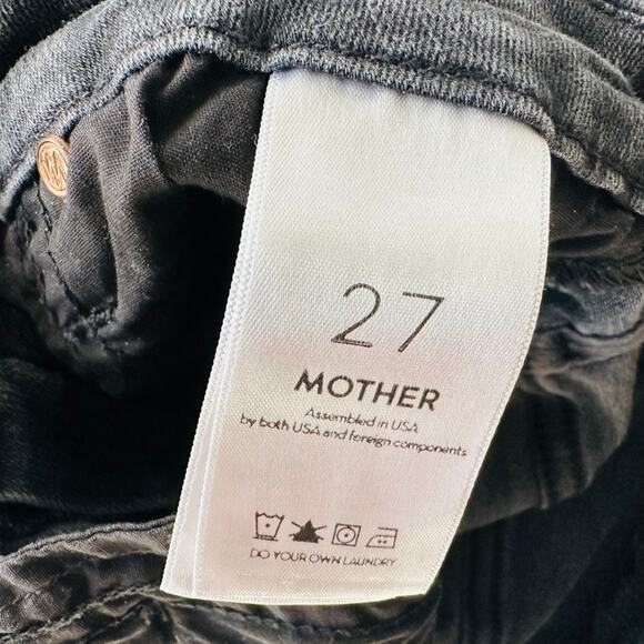 Mother Denim High Waisted Looker Size 27 Dancing in Dark Black Stretch Skinny - Picture 7 of 10